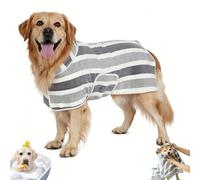 Quick-Drying Dog Bathrobe with Adjustable Belly Band, Super Absorbent Quick-Drying Pet Dog Bathrobe Fast, Soft Fabric for Small, Medium, Large Dogs (Gray,M)
