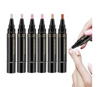Quick Drying Pens, Nail Pens | 6-Piece Quick Dry Long Lasting Beauty Supplies | Nails Paint Pen For Girls Women Teens Mothers Practice Salon Home Party Holiday Summer Spring