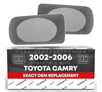 Quick E-Z - Rejillas de altavoz de instalación para altavoces traseros Toyota Camry 2002-2006, par para lado izquierdo y derecho de la bandeja del paquete, fácil reparación para rejillas OEM
