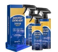 Quick Effect Coating Agent for Car, Ceramic Coating for Cars, Hydrophobic Shine, Quick Detailer for Cars (3Pcs)