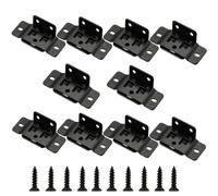 Quick Fitting Furniture Joint Bracket with Screws, Heavy Duty Furniture Connectors, Removable L Shape Corner Brace for Cabinets, Drawers, Tables, Chairs and Wood Furniture (Black)
