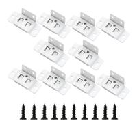 Quick Fitting Furniture Joint Bracket with Screws, Heavy Duty Furniture Connectors, Removable L Shape Corner Brace for Cabinets, Drawers, Tables, Chairs and Wood Furniture (White)
