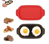 Quick-Heat Microwave Egg Cooker|Poacher|Fryer, Multi-use Microwave Egg for Breakfast Sandwiches, Dishwasher-Safe, Save Time, Portable for Home, Travel, Gifts (Red)