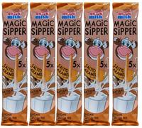 QUICK MILK - Pajitas de caramelo salado con caramelo salado, 5 unidades (25 pajas)