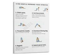 Quick Morning Yoga Flow Poster Daily Stretch Routine Art