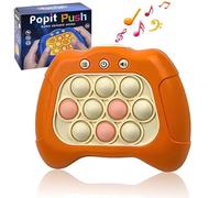 Quick Push Burbujas Juego Consola,Botón Puzzle Pop Light Up Juego,descompresión Avance Rompecabezas máquina de Juego,Sensory Fidget Juguetes para el Autismo,Juego de coordinación Mano-Ojo (Orange)