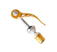 Quick Release Seatpost Clamp | Lightweight Aluminum Bike for Seat Tube Clip for Mountain Road Bicycles, 31.8 mm 34.9 mm Option, Tool-Free Adjustment, Anodized Finish for MTB Gravel Commuter (Gold)