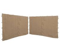 QUICK STAR 2 Paneles Laterales con Cremallera 400/300x197cm para pabellones 3x4m Pared Lateral Beige RAL 1001