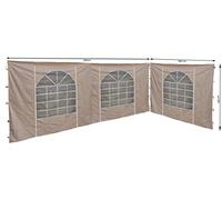 QUICK STAR 2 Paneles Laterales con Ventana de PVC, 300 x 193 cm, 400 x 193 cm, para pabellón Sahara 3 x 4 m, Pared Lateral Arena