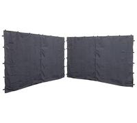 Quick Star 2 Paredes Laterales con Cremallera 250 x 192 cm para Carpa Nizza 3 x 3 m, Color Gris RAL 7012
