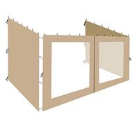 Quick Star 3 Paneles Laterales para cenadores, 3 x 4 m, Color Arena Beige