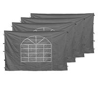 QUICK STAR 4 Laterales con Ventana de PVC 300 x 195 cm para pabellón Sahara 3 x 3 m Pared Lateral Gris
