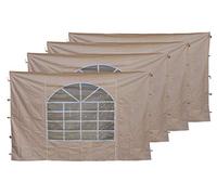 Quick-Star 4 Paredes con Ventanas de PVC 300 x 195 cm Carpa para Sahara de 3 x 3 m página Pared Arena