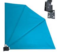 QUICK STAR Compartimentos para balcón, 115 x 115 cm, color azul Horizon, panel de pared Easy Mount, para balcón, privacidad, opaco, cortavientos, resistente a la intemperie