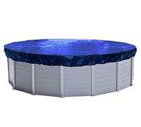 QUICK STAR Cubierta de Piscina de Invierno Redonda 200g / m² para Piscina 500-550 cm Dimensiones de Lona ø 610 cm Azul