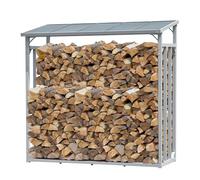 QUICK STAR Estante aluminio para leña 143 x 70 x 145 cm Jardín Prinidor Refugio de 1,4 m³ de Madera Almacenamiento apilables Ayuda Exterior