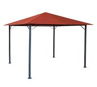 Quick-Star Metal jardín Carpa Niza 3 x 3 m Antiguo pérgolas Terra