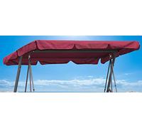 Quick Star Techo Columpio 200 x 145 cm Burdeos Impermeable | Funda Repuesto Balancin | Toldo de Reemplazo Universal UV 50 | Cubierta para Columpio de Jardín de 3 Plazas