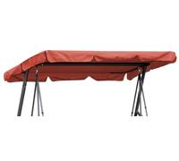 QUICK STAR Techo Columpio 200 x 145 cm Naranja-Rojizo Impermeable | Funda Repuesto Balancin | Toldo de Reemplazo Universal UV 50 | Cubierta para Columpio de Jardín de 3 Plazas