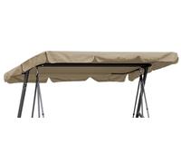 QUICK STAR Techo Columpio 210 x 145 cm Beige Impermeable | Funda Repuesto Balancin | Toldo de Reemplazo Universal UV 50 | Cubierta para Columpio de Jardín de 3 Plazas
