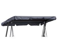 QUICK STAR Techo Columpio 210 x 145 cm Gris Impermeable | Funda Repuesto Balancin | Toldo de Reemplazo Universal UV 50 | Cubierta para Columpio de Jardín de 3 Plazas