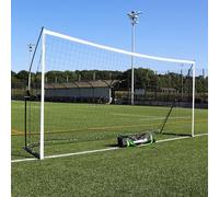 QUICKPLAY Kickster PRO - Portería de fútbol y peso base para entrenamiento de fútbol Elite en césped, suelos duros o césped [portería única] (16 x 7 pies)