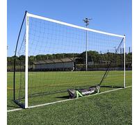 QUICKPLAY Kickster PRO - Portería de fútbol y peso base para entrenamiento de fútbol Elite en césped, suelos duros o césped [portería única] (3 x 2 m)