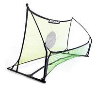 QUICKPLAY TEKKERS TRAINER - Rebote de fútbol - Red de puntos de 6.5 x 4 pies y redes de pase de tierra de 6.5 x 1.5 pies, equipo de entrenamiento de fútbol portátil para niños y adultos