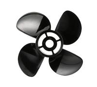 Quicksilver 8M8027498 Nemesis - Hélice de Aluminio de 4 Cuchillas - 13.8 Pulgadas de diámetro x 11 Pulgadas de Paso, rotación a la Derecha, 40 CT - 125 HP Mercury (Ponton), Acabado Negro