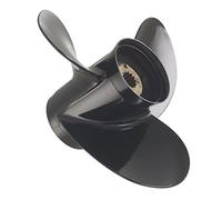 Quicksilver QA3150R Diamond 3-Blade Aluminum Propeller-9" Diameter x 10" Pitch, Right Hand Rotation, Black Finish hélices de Barco, Unisex, Negro, 7.5 HP-28 HP Various Makes/Models w/Pin Drive
