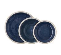 QUID 5427350 - Vajilla cerámica Baltic Azul oscuro 18 piezas 6 personas