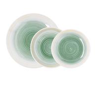 Quid 5427468 - Vajilla de Cerámica VELVET 18 Piezas para 6 Personas Verde