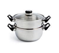 Quid 5759386 - Set Vaporera y Cacerola GASTRO FRESH 22 Cm 3.6 Litros Acero Inoxidable