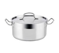 AZZERO QUID 7084020 - Cacerola de acero inoxidable 22 x 10,5 cm 3,8 litros