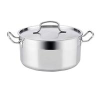 Quid Azzero Cacerola Acero Inoxidable 28x13,5cm - 7,9l Acero Inox Apto Vitrocerámica Apto Inducción 100% Higiénico