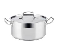 Quid Azzero - Cacerola de acero inox, 32X15,5cm, para todos los fuegos, Inducción