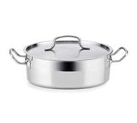 Quid Azzero - Tartera de acero inox, 24X6cm, para todos los fuegos, Inducción