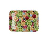 Quid Bandeja de Desayuno Habitat Multicolor Plástico 28 x 20 x 1,5 cm con Asas Frutas (12 Unidades)