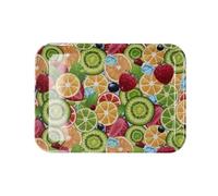 Quid Bandeja de Desayuno Habitat Multicolor Plástico 32 x 23 x 1,7 cm con Asas Frutas (12 Unidades)