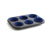 Quid Bandeja Horno + 6 Cupcakes Sweet Grey, Acero, Gris y Azul, 3.04 cm (7559028)