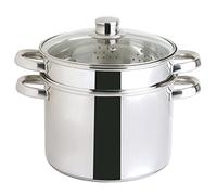Quid Bateria Inoxidable Gastro Fresh de Acero INOX 3 Piezas - 22cm - 6,4l | Acero, Acero Inox, forma redondo, acabado metalizado, 3 piezas - 22cm - 6,4l