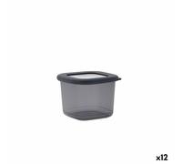 Quid Bote City con Tapa 550 ml Gris Plástico (12 Unidades)