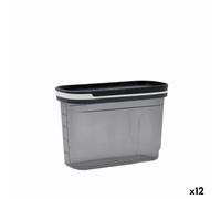 Quid Bote City con Tapa Dispensador 1,2 L Gris Plástico (12 Unidades)