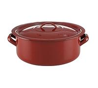 Quid Cacerola Acero Esmaltado Clasico Esmalte de Acero Carbonatado | Marrón, Acero Carbonatado, forma redondo, acabado liso, 22cm - 3,5l
