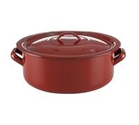 Quid Cacerola Acero Esmaltado Clasico Esmalte de Acero Carbonatado | Marrón, Acero Carbonatado, forma redondo, acabado liso, 24cm - 4,5l
