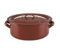 Quid Cacerola Acero Esmaltado Clasico Esmalte de Acero Carbonatado | Marrón, Acero Carbonatado, forma redondo, acabado liso, 28cm - 7l