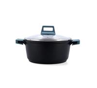 Quid CACEROLA ALUMINIO FUNDIDO Apto Vitrocerámica Apto Inducción 2 capas an | Negro, Aluminio, forma redondo, acabado mate, 24cm - 4,2l