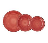 Set de Vajilla Quid Vita 18 Piezas Cerámica Rojo