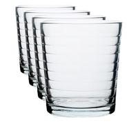 Quid Diana Set 3 Vasos Bajos Vidrio 26cl Sodo Apto Frigorífico No Apto Microondas Reciclable (Paquete de 4)