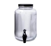 Quid Dispensador De Bebidas Vidrio Maison 4l | Transparente, Sodo, forma alto, acabado con relieve, 4l